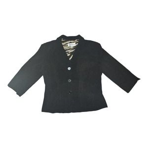 Danny & Nicole Blazer Women's 14 Pockets Button Up Long Sleeve Black